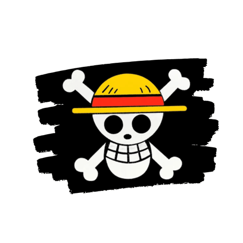 Sticker Voiture Emblème Pirates du Chapeau de Paille