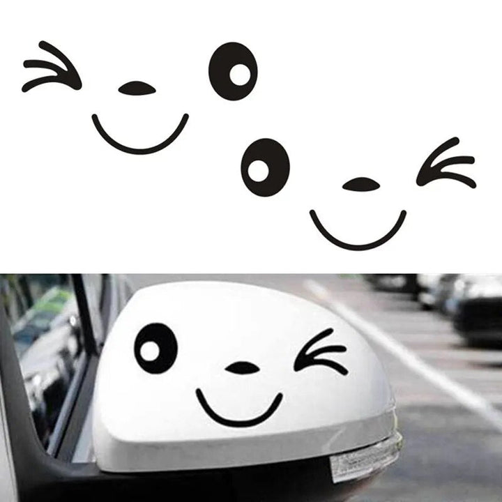 Stickers Rétroviseurs Voiture Émojis Sourire - 