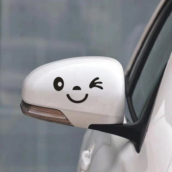 Stickers Rétroviseurs Voiture Émojis Sourire - 