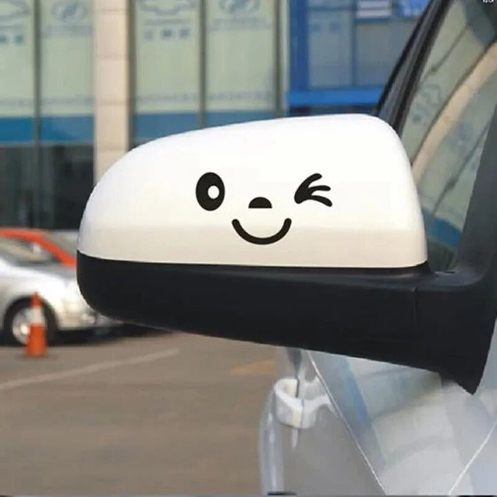 Stickers Rétroviseurs Voiture Émojis Sourire - 