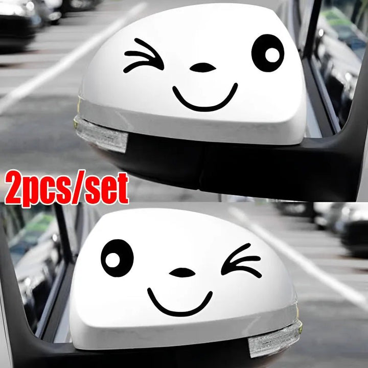 Stickers Rétroviseurs Voiture Émojis Sourire - 