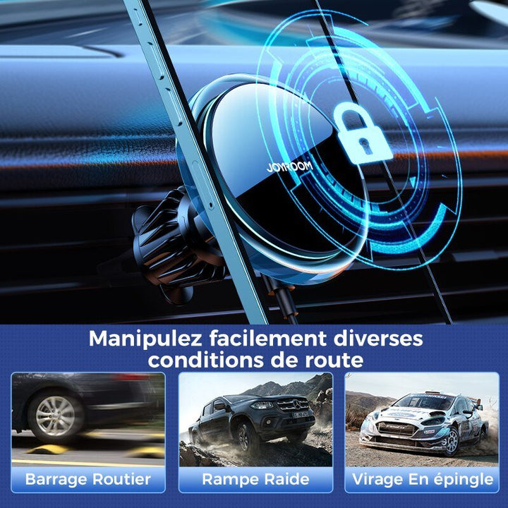 Support Magnétique Voiture Induction Cristal Bleu - 0