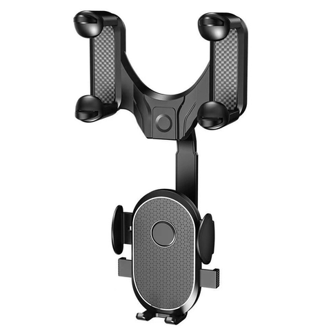 Support Smartphone Rétroviseur Voiture - 4 Points de Verrouillage