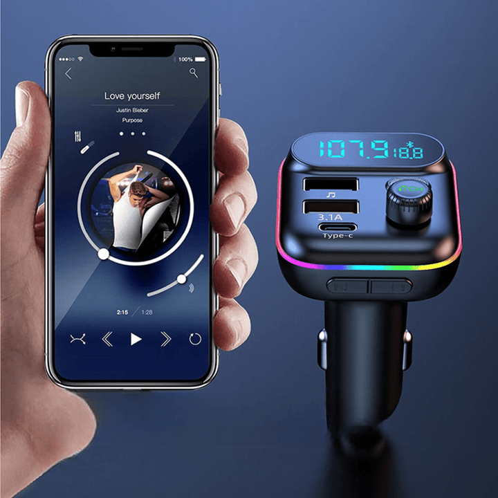 Transmetteur Bluetooth Voiture FM Multimédia - 0