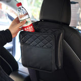 Sac de Rangement Cuir Noir Siège Voiture