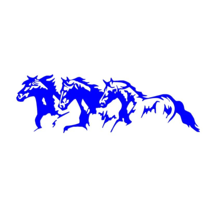 Autocollant Voiture Personnalisé Chevaux de Course - 0
