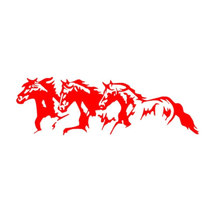 Autocollant Voiture Personnalisé Chevaux de Course - 0