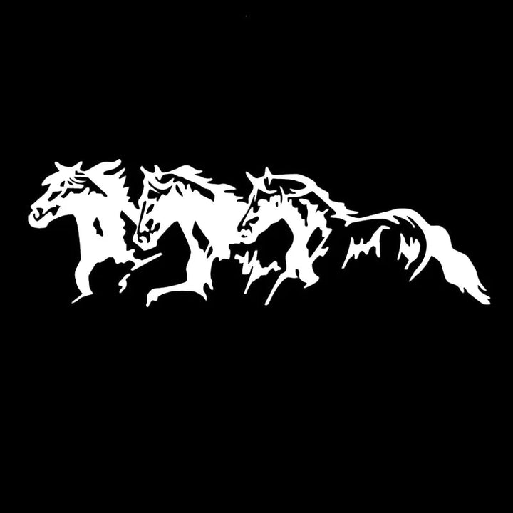 Autocollant Voiture Personnalisé Chevaux de Course - 0