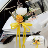 Décoration Florale Artificielle Voiture Mariée - 0