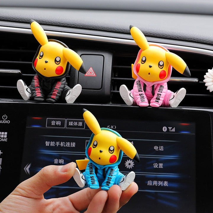 Figurine Pokemon Pikachu Clip Grille Voiture - 0