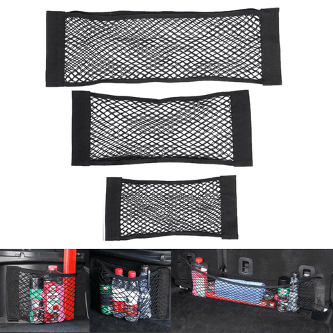 Filet de Rangement Voiture Adhérant Maille Élastique