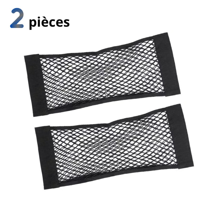 Filet de Rangement Voiture Adhérant Maille Élastique - 