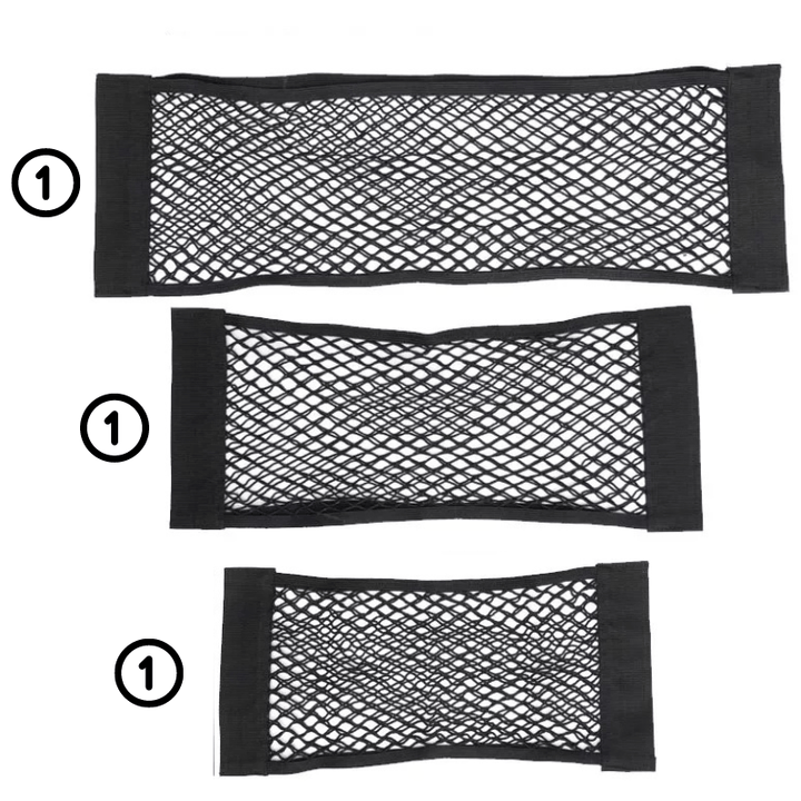 Filet de Rangement Voiture Adhérant Maille Élastique - 