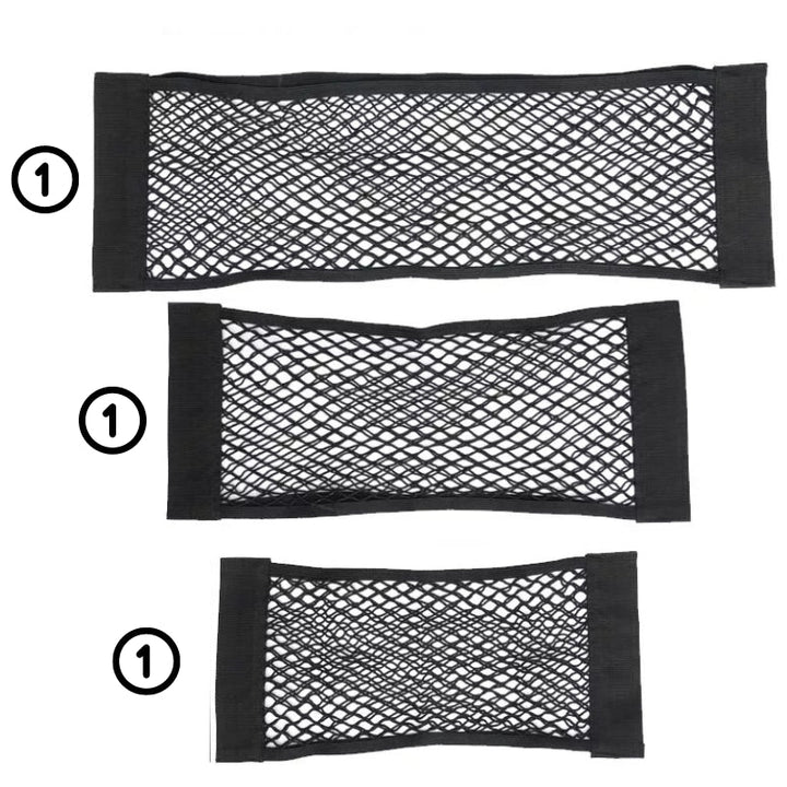 Filet de Rangement Voiture Adhérant Maille Élastique - 