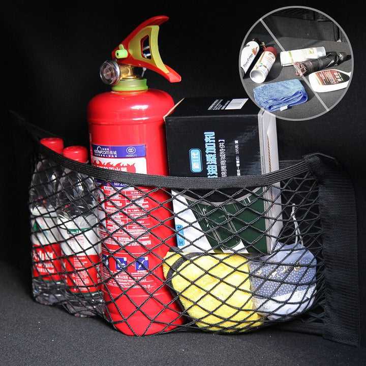 Filet de Rangement Voiture Adhérant Maille Élastique - 