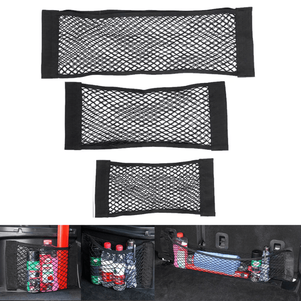 Filet de Rangement Voiture Adhérant Maille Élastique - 