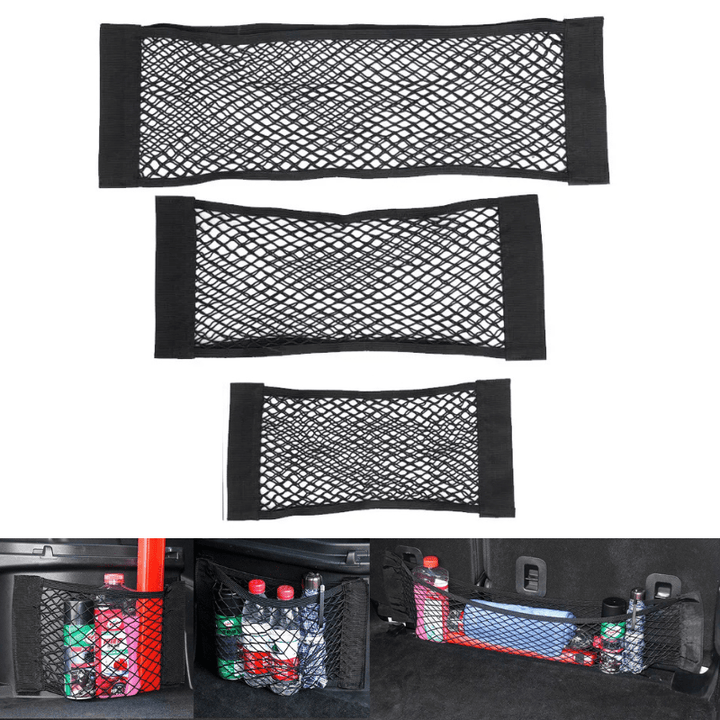 Filet de Rangement Voiture Adhérant Maille Élastique - 