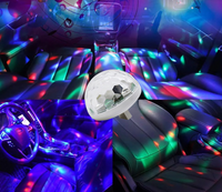 Lampe Boule Disco Rechargeable USB, 7 Couleurs RGB Boule à Facette  Contrôlée par Musique, D'éclairage Stroboscopique Rotatif Mini avec Base  Magnétique, pour Bar de Fête de Mariage Club KTV, 1 Pack 