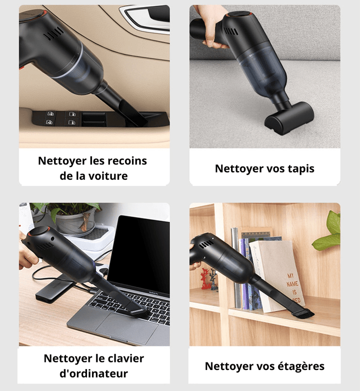 Mini Aspirateur Voiture Cyclonique - 