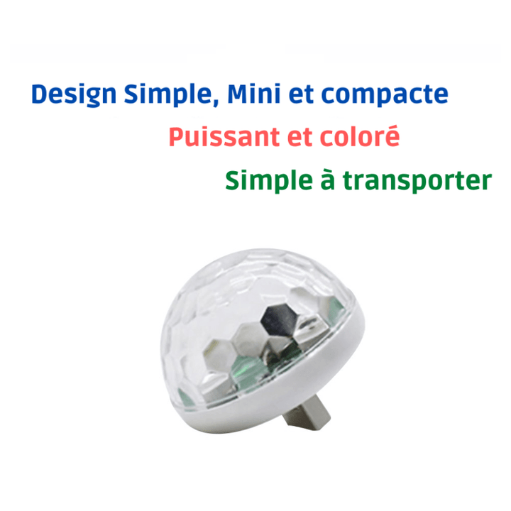 Mini Boule Disco USB LED Lumières Stroboscopique - 
