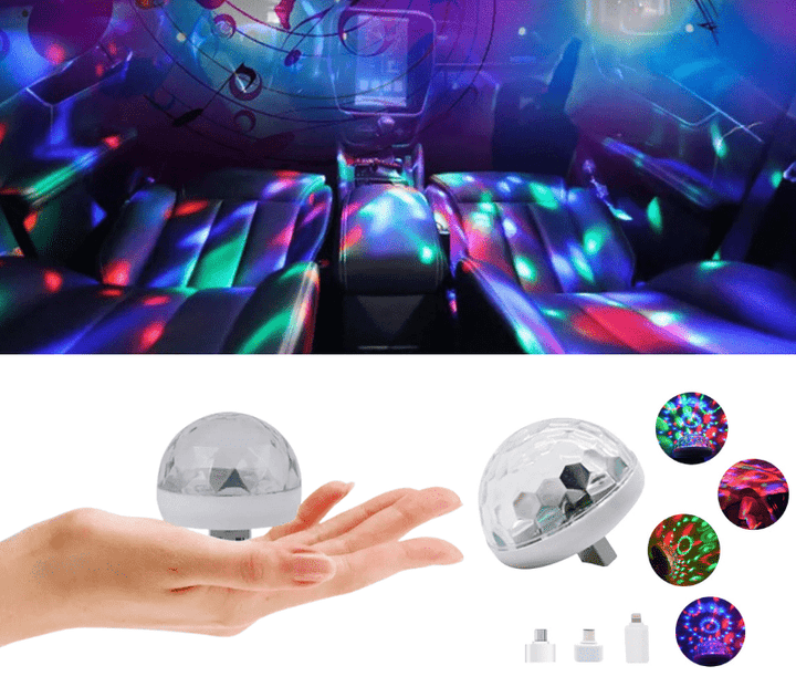 Mini Boule Disco USB LED Lumières Stroboscopique - 