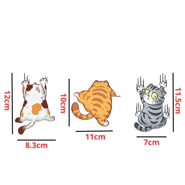Stickers pour Voiture Chats Mignons Créatifs - 0